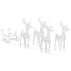 Reindeers & Sleigh Christmas Decoration 110.2"x11"x21.7" Acrylic